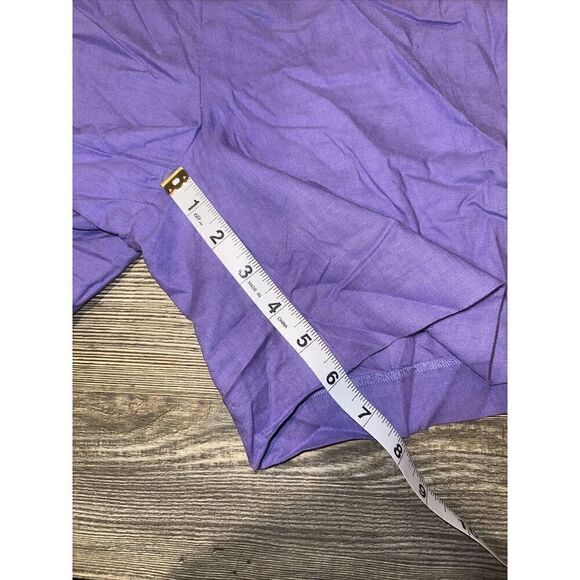 Open Edit Purple Dahlia Linen Blend Shorts Size 1X Woman's. NWT. 6 - Picture 7 of 10